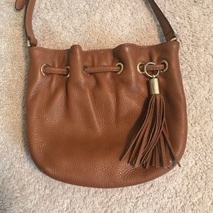 Michael Kors Brown Leather bucket crossbody bag
